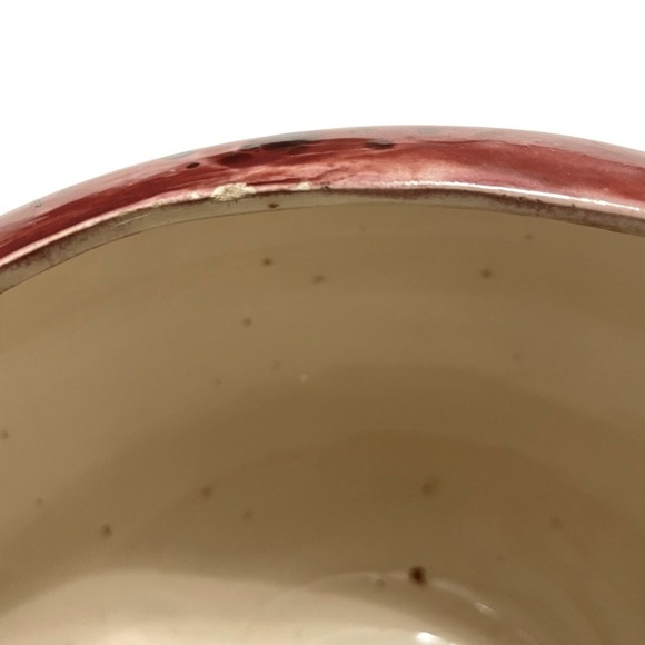 VTG Ceramic Splatter Bowl by Atlantic Mold - Glossy Centerpiece Planter "Page" - Picture 10 of 13